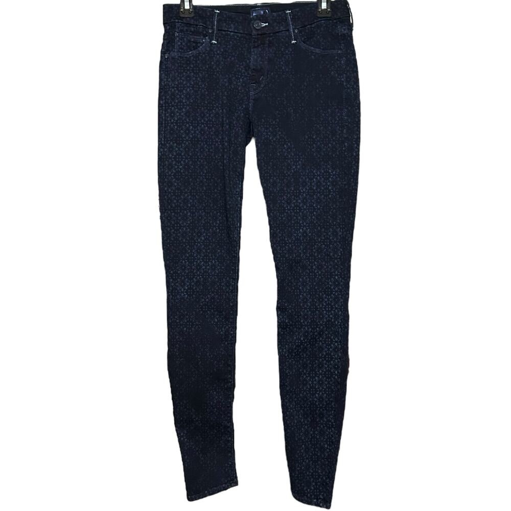 Mother Blue The Looker Foulard Me Once Skinny Jeans Size 27